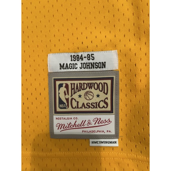 Los Angeles Lakers Jersey Mens XL Mitchell Ness NBA Basketball Magic Johnson NEW - Picture 6 of 9